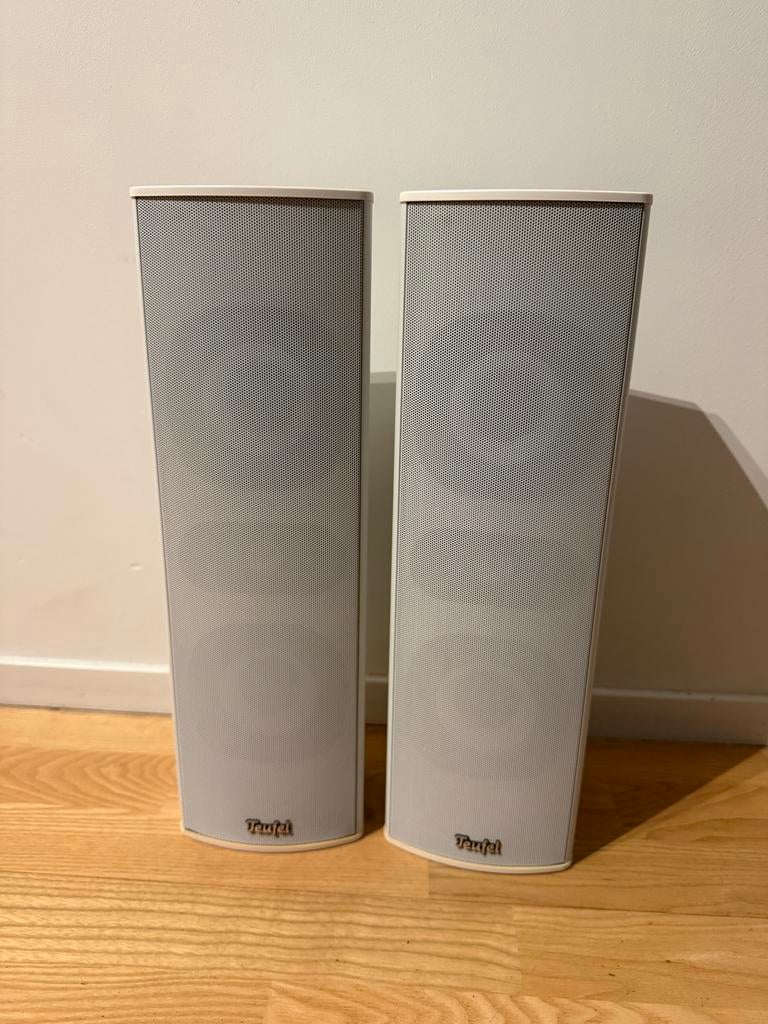 Teufel surroundspeakers wit 80-140 watt, Overige merken, Gebruikt, Ophalen of Verzenden, 120 watt of meer