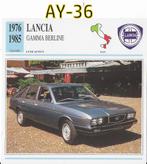 Ay-36 autokaart - lancia gamma berline 1976 / 1985, Ophalen of Verzenden, Zo goed als nieuw, Auto's