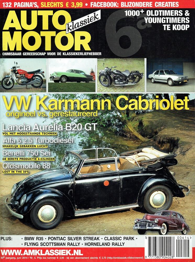 Auto Motor Klassiek 2014 nr. 6 (o.a. Alfa Romeo 6 Turbo D.), Verzenden, Gelezen, Algemeen