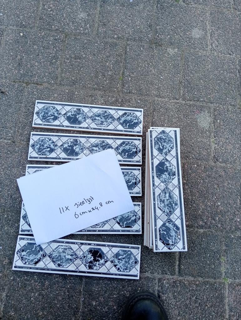 Sierlijsten, wandtegel 11 stuks, vintage, marnerlook, Antiek en Kunst, Ophalen