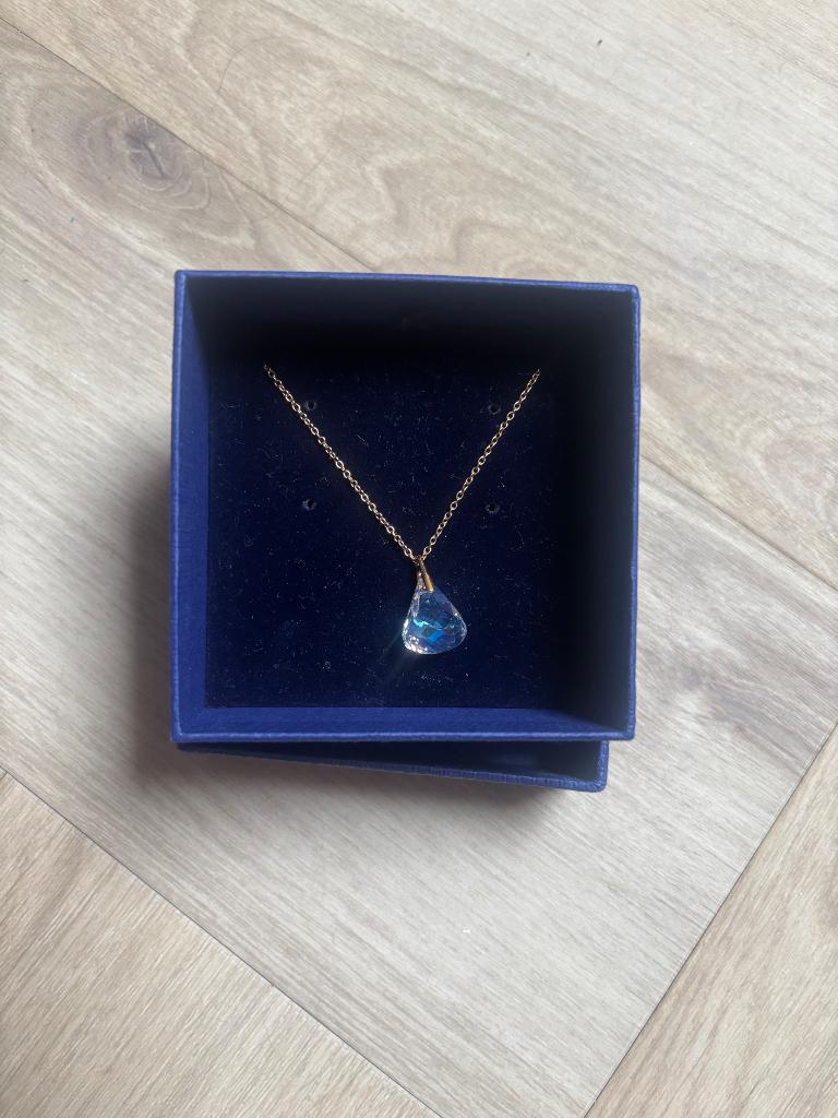 Ketting Swarovski, Met edelsteen, Verzenden, Zo goed als nieuw, Goud