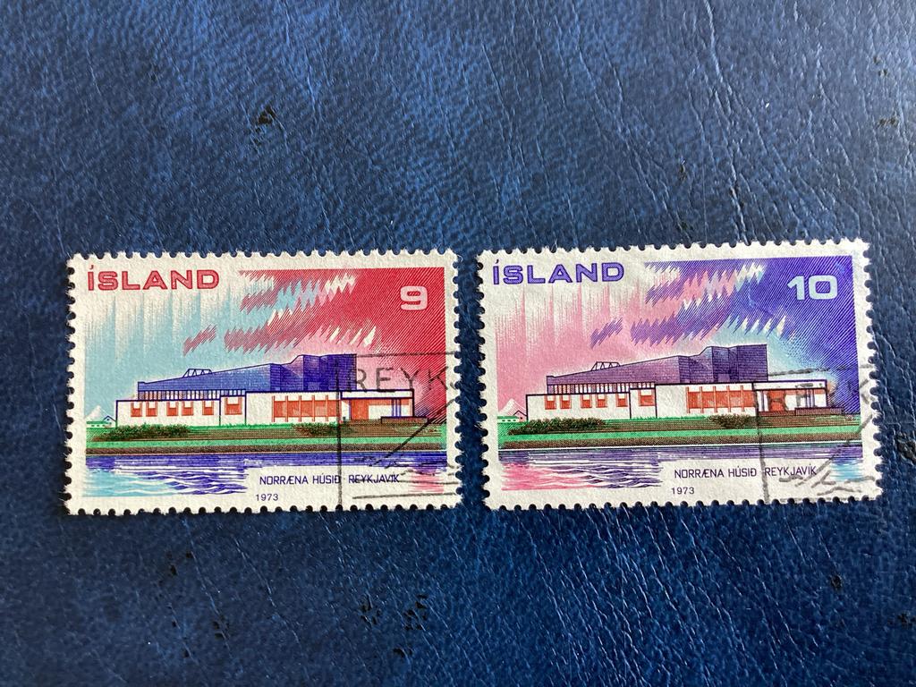 IJsland  -1973, Norræna Húsið Reykjavík -Mi.478/79, Ophalen of Verzenden, Gestempeld
