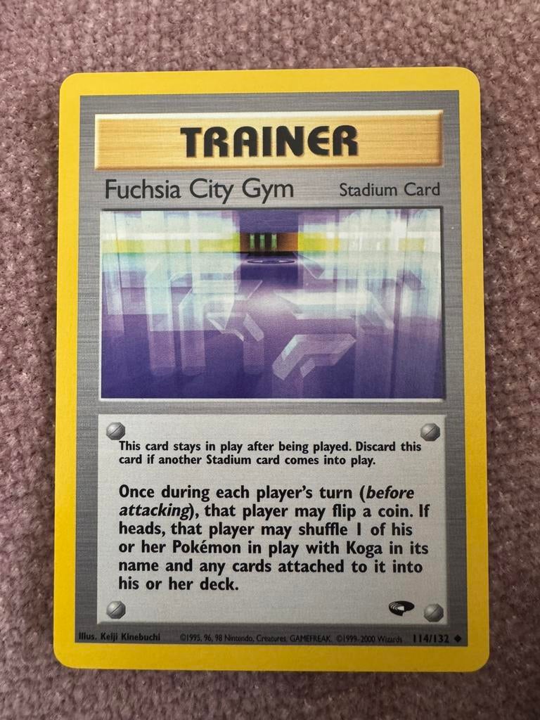 Fuchsia City Gym 114/132 Gym Challange pokemon kaart, Ophalen of Verzenden, Zo goed als nieuw