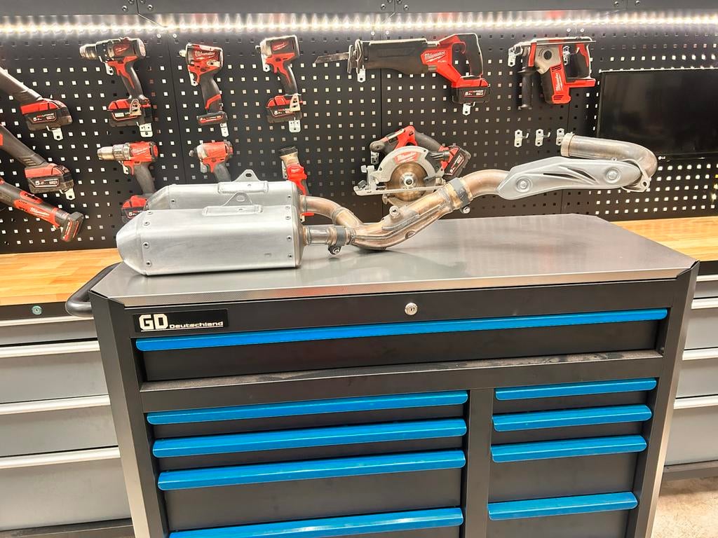 Dubbel uitlaatsysteem 4takt, Ophalen of Verzenden, Zo goed als nieuw