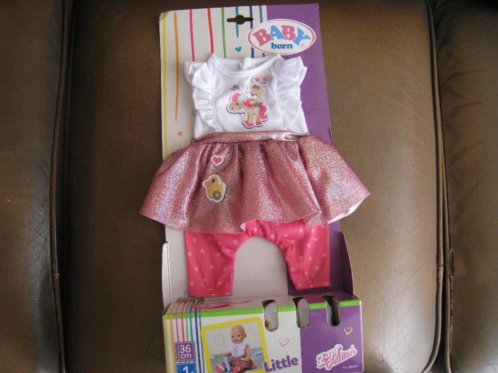 LITTLE BABY BORN POP 36 CM KLEDINGSET MET SCHOENTJES, Kinderen en Baby's, Speelgoed | Poppen, Ophalen of Verzenden, Nieuw, Babypop