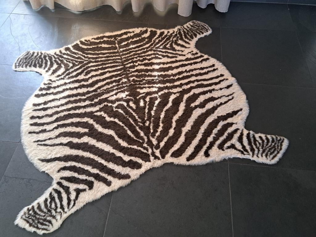 Ikea Grensten Vloerkleed Zebraprint, Gebruikt, 100 tot 150 cm, Zebraprint, Modern, Speels, Ophalen of Verzenden
