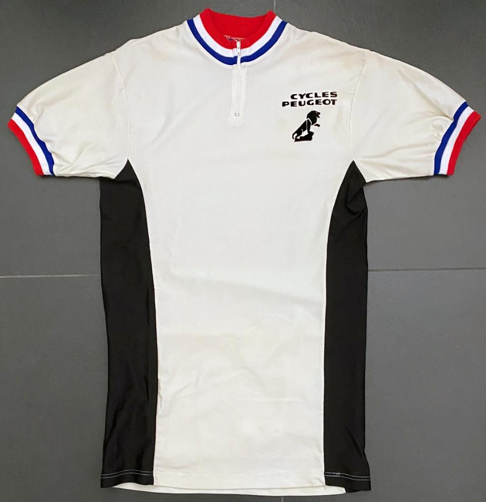 Vintage wielertrui/wielershirt CYCLES PEUGEOT, Ophalen of Verzenden, Overige typen