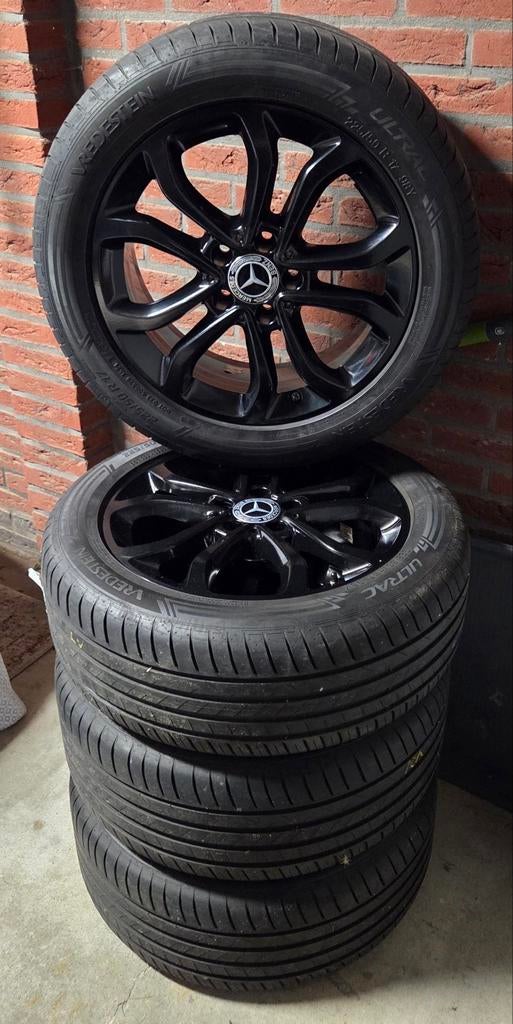 Mercedes (C) Originele Zwarte breedset 5x112 17  als nieuw, Auto-onderdelen, Banden en Velgen, Ophalen, Banden en Velgen, 17 inch