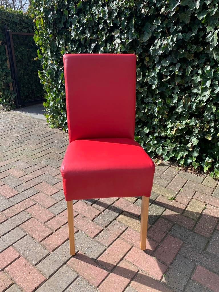 Eetkamer stoelen, Ophalen, Gebruikt, Rood, Vier
