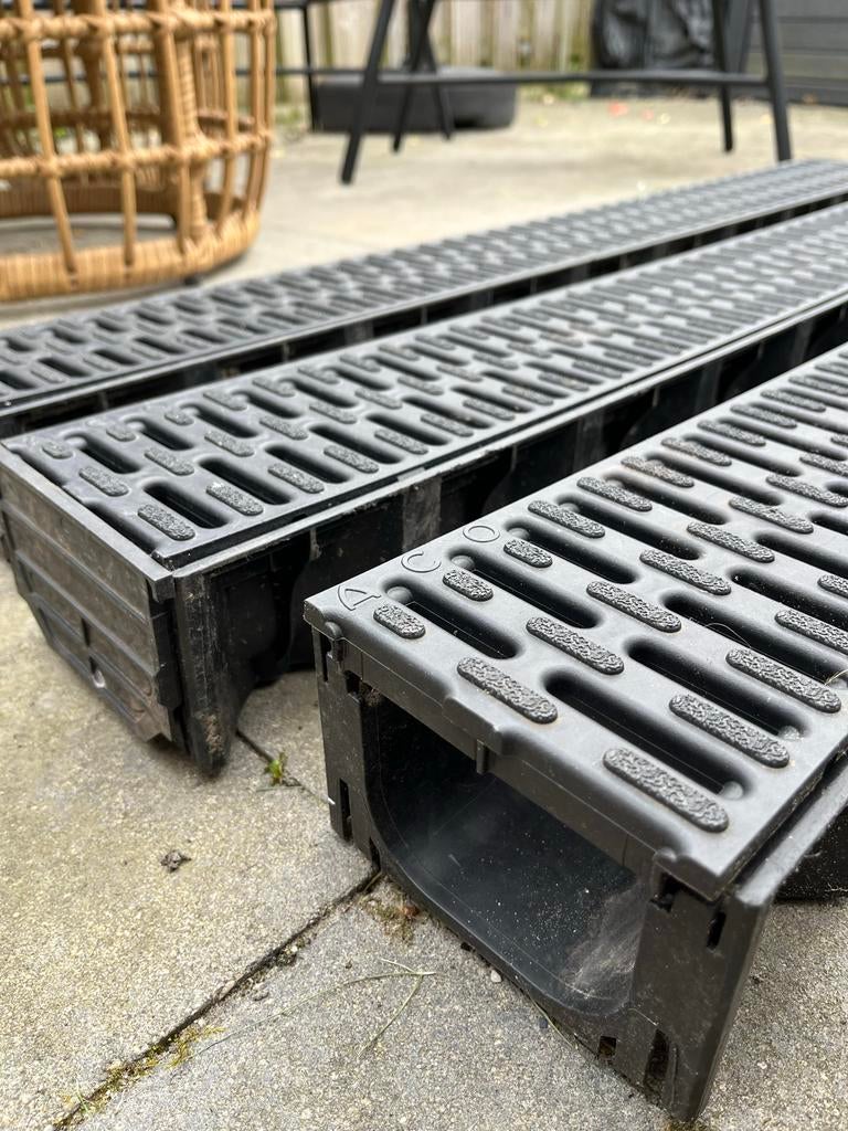 Lijngoot zwart kunststof 3 meter, Tuin en Terras, Ophalen, Gebruikt