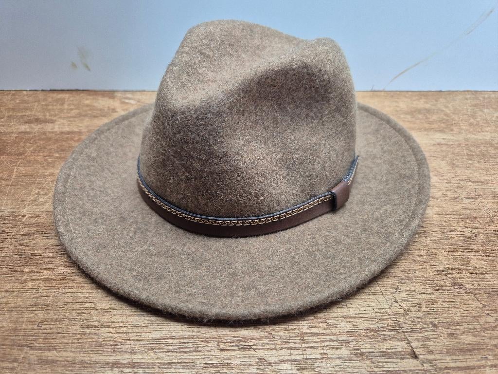 John Bardale wollen hoed maat 56 top! Khaki., Hoed, Ophalen of Verzenden, John Bardale, 57 cm (M, 7⅛ inch) of minder