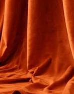 VEEL oranje velours gordijnen, Huis en Inrichting, Ophalen, Overige kleuren, 200 cm of meer, Vintage