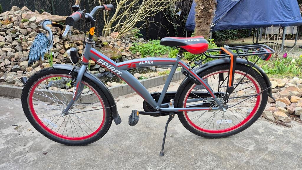 Jongensfiets Spirit Alpha 24 inch, Fietsen en Brommers, Fietsen | Jongens, Ophalen, Gebruikt, 24 inch, Handrem