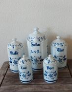 Voorraadpotten 5 delig WVL porselein, Huis en Inrichting, Ophalen of Verzenden, Zo goed als nieuw