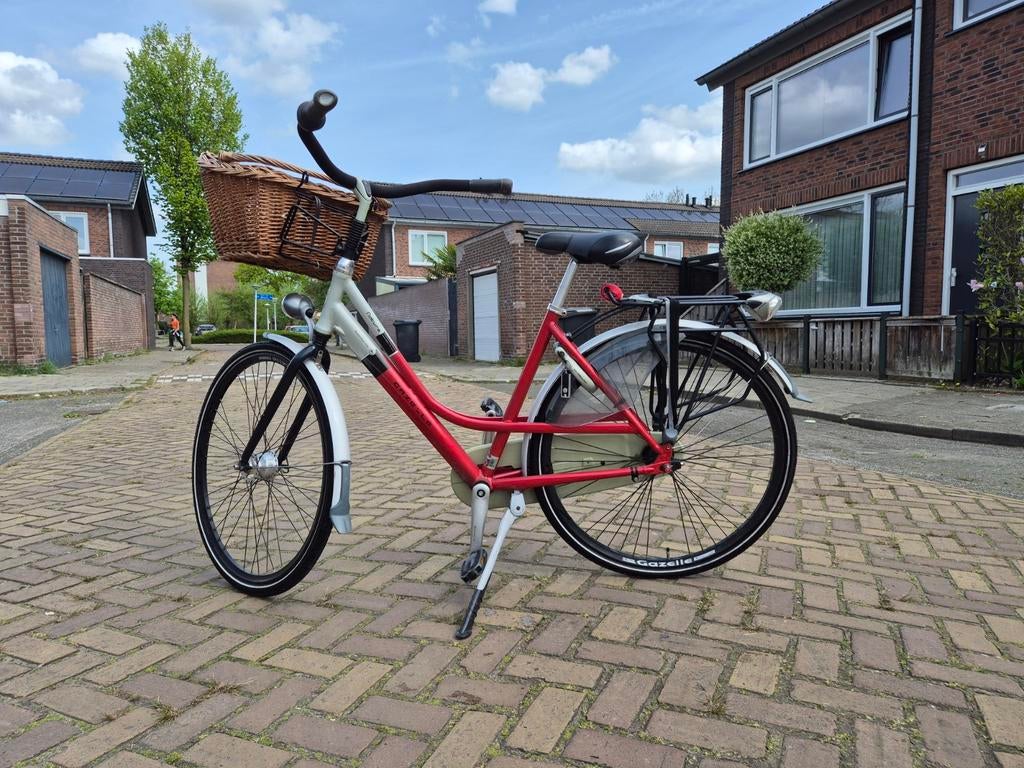 Gazelle fiets terugtraprem en geen versnellingen, Fietsen en Brommers, Ophalen, Versnellingen, Gazelle, 53 tot 56 cm