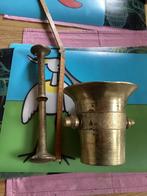 Antieke koperen bronzen vijzel, Ophalen of Verzenden