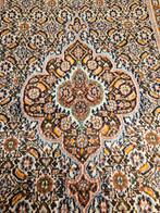 Handgeknoopt perzisch tapijt moud met zijde 124x80, Info@SlatsAntiek.nl, Crème, 100 tot 150 cm, Perzisch