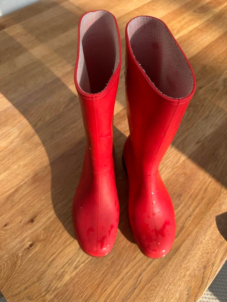 Rode Dunlop regenlaarzen maat 36, Ophalen of Verzenden, Zo goed als nieuw, Jongen of Meisje, Laarzen