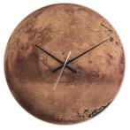 Karlsson Wandklok Mars Bruin, Koper Rond 60x60 cm, Ophalen of Verzenden, Nieuw, Analoog, Wandklok