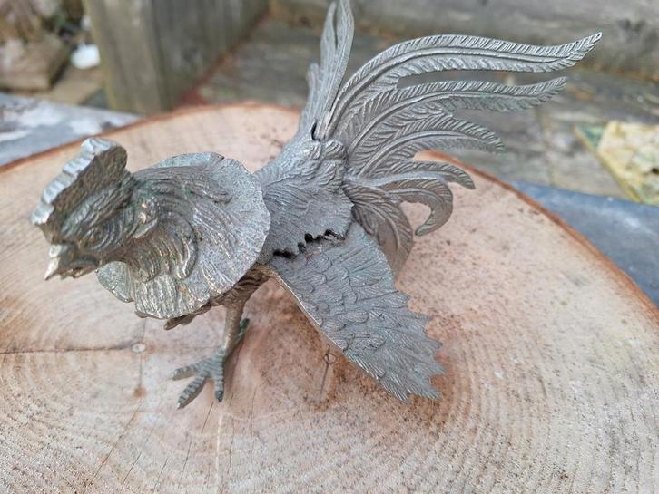 Vintage haan van metaal, Antiek en Kunst, Antiek | Overige Antiek, Ophalen of Verzenden