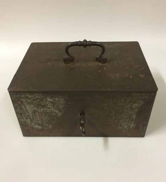 antieke geldkist/Beaumont-kluis - Staal, Antiek en Kunst, Ophalen of Verzenden