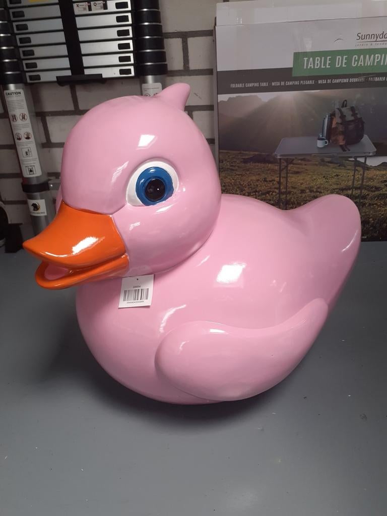 Grote nieuwe polyester badeend eend tuinbeeld beeld mancave, Tuin en Terras, Tuinbeelden, Ophalen, Nieuw, Kunststof