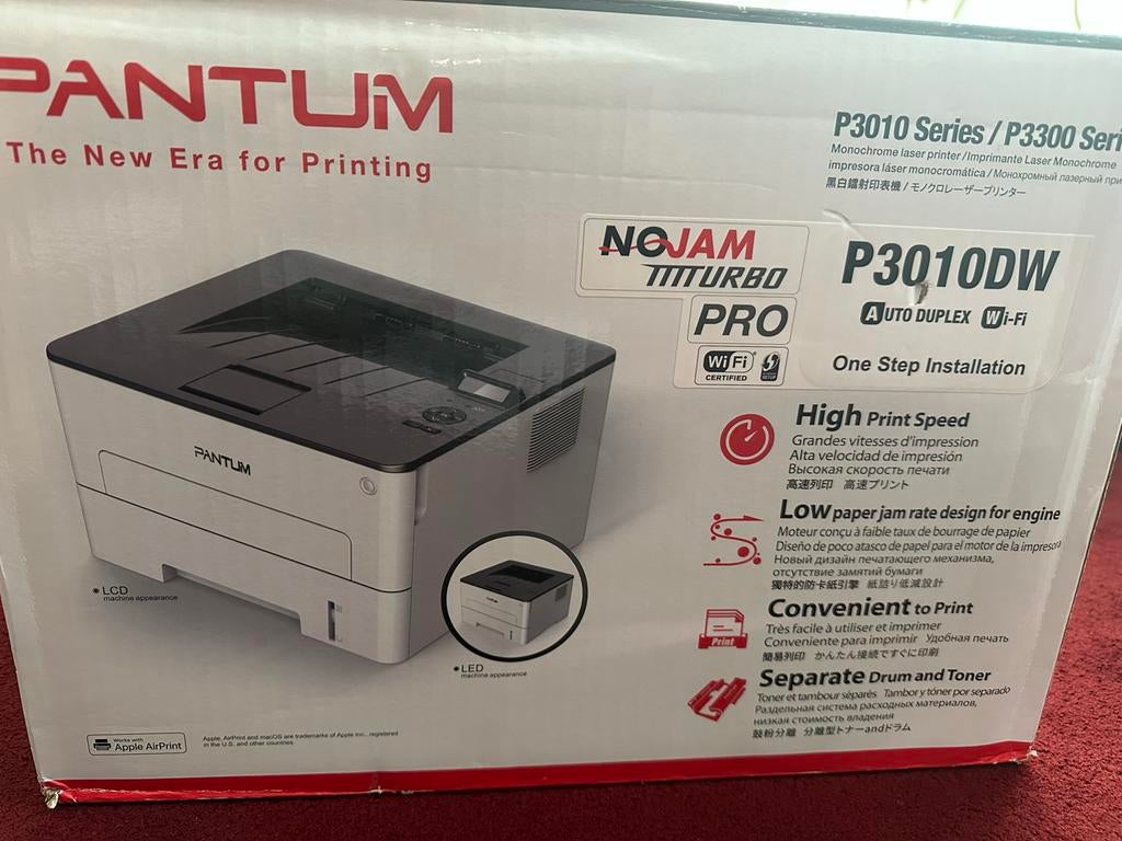 Pantum P3010DW Laserprinter met Wi-Fi en Duplex, Zwart-en-wit printen, Printer, Nieuw, Ophalen of Verzenden