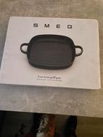 Smeg Gietijzeren Grillpan 26x26 cm - Nieuw in Doos, Ophalen, Nieuw, Koekenpan of Braadpan, Gietijzer