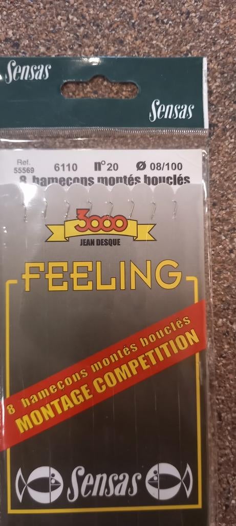 Sensas Feeling vaste hengel onderlijnen 18 & 40cm. (49st.), Nieuw, Ophalen of Verzenden, Nvt, Vaste hengel