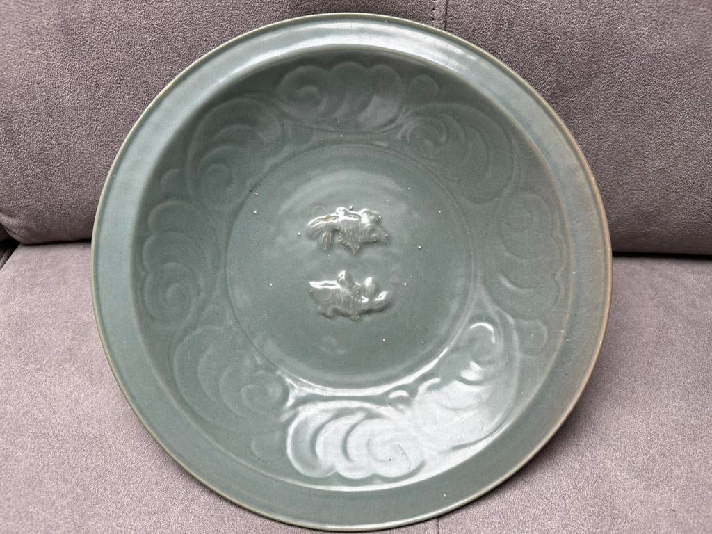 Chinese Chinees Antieke Celadon Bord, Antiek en Kunst, Ophalen of Verzenden