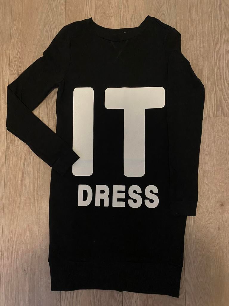 Nikkie Jersey jurk maat 34 zgan, Ophalen, Zwart, Zo goed als nieuw, Maat 34 (XS) of kleiner