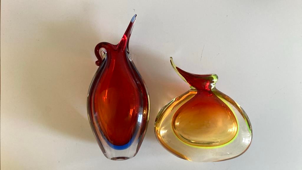 Murano vaasjes (Flavio Poli), Antiek en Kunst, Ophalen of Verzenden