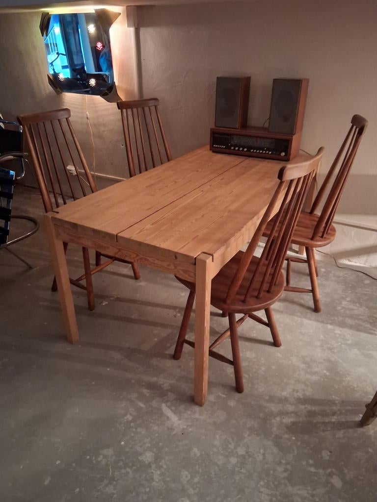 Pastoe spijlen stoelen 4 stuks, Bruin, Vintage, Ophalen of Verzenden, Vier