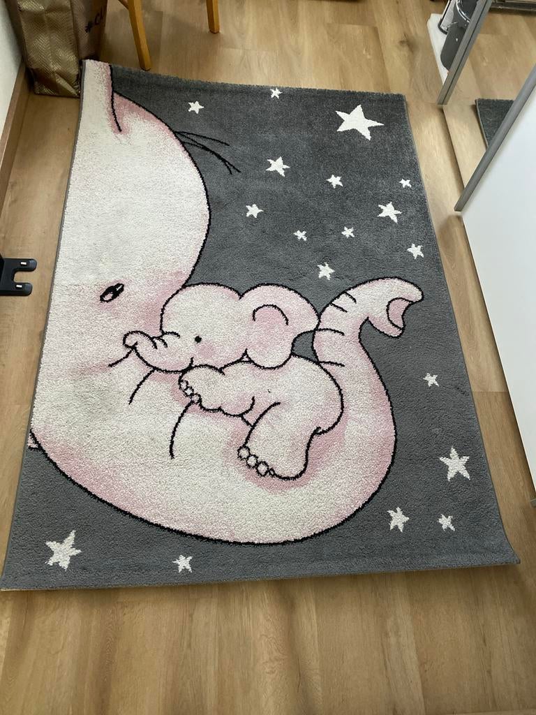 Vloerkleed kinderkamer olifant 120x170 cm, Ophalen, Gebruikt, 100 tot 150 cm, 150 tot 200 cm