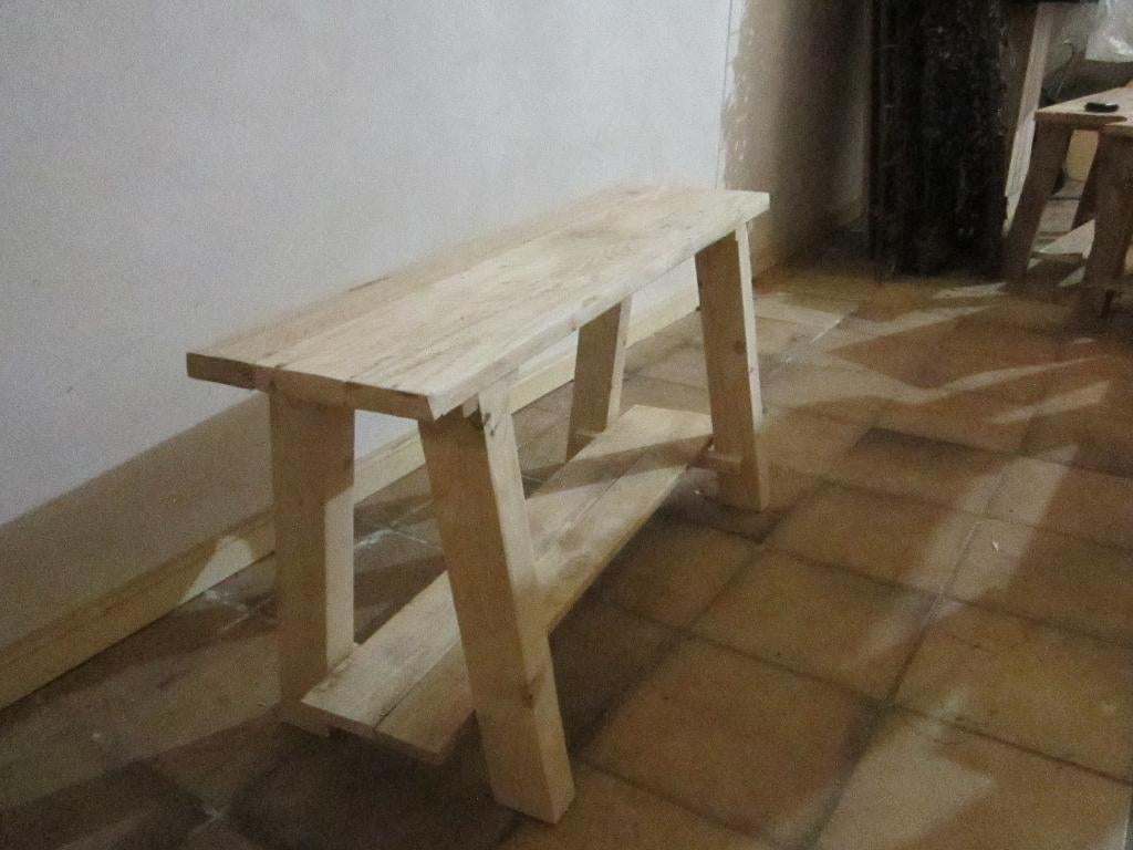 houten bank, Huis en Inrichting, Woonaccessoires | Overige, Ophalen, Nieuw, Beige, Landelijk