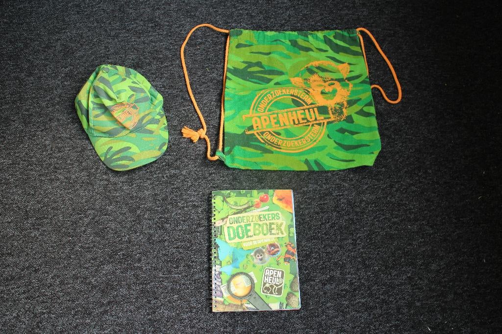 1x Kinder Leger Groen Petje, Tas en Doeboek (APENHEUL), Kinderen en Baby's, Kinderkleding | Petten en Hoeden, 134 t/m 140, Jongen of Meisje