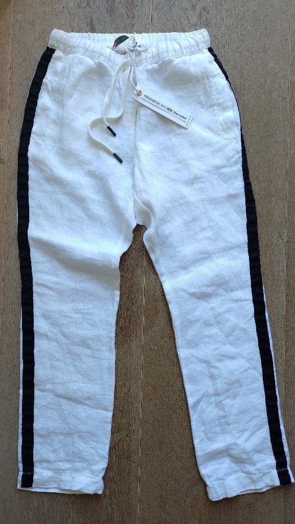 Nieuw: wit linnen broek Penn & Ink kind maat 10 / 140, Broek, Jongen of Meisje, Nieuw, Ophalen of Verzenden