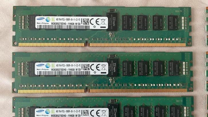 DDR3 Geheugenmodules ECC - Diverse Capaciteiten pcl3 10600r, Computers en Software, RAM geheugen, Gebruikt, Server, 4 GB, DDR3