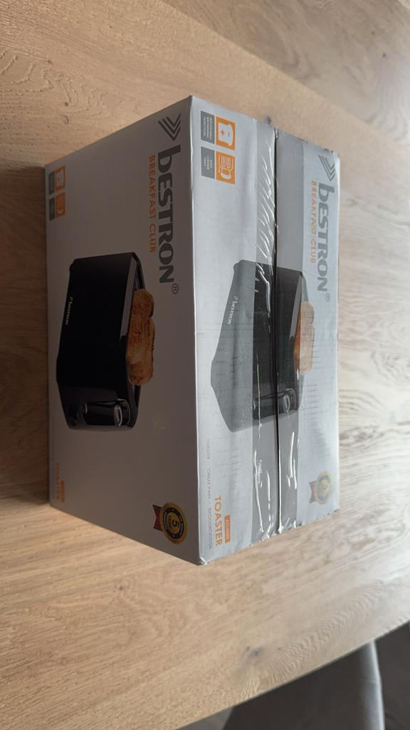 Bestron Broodrooster Zwart - Nieuw in Doos, Witgoed en Apparatuur, Broodroosters, Ophalen of Verzenden, Nieuw