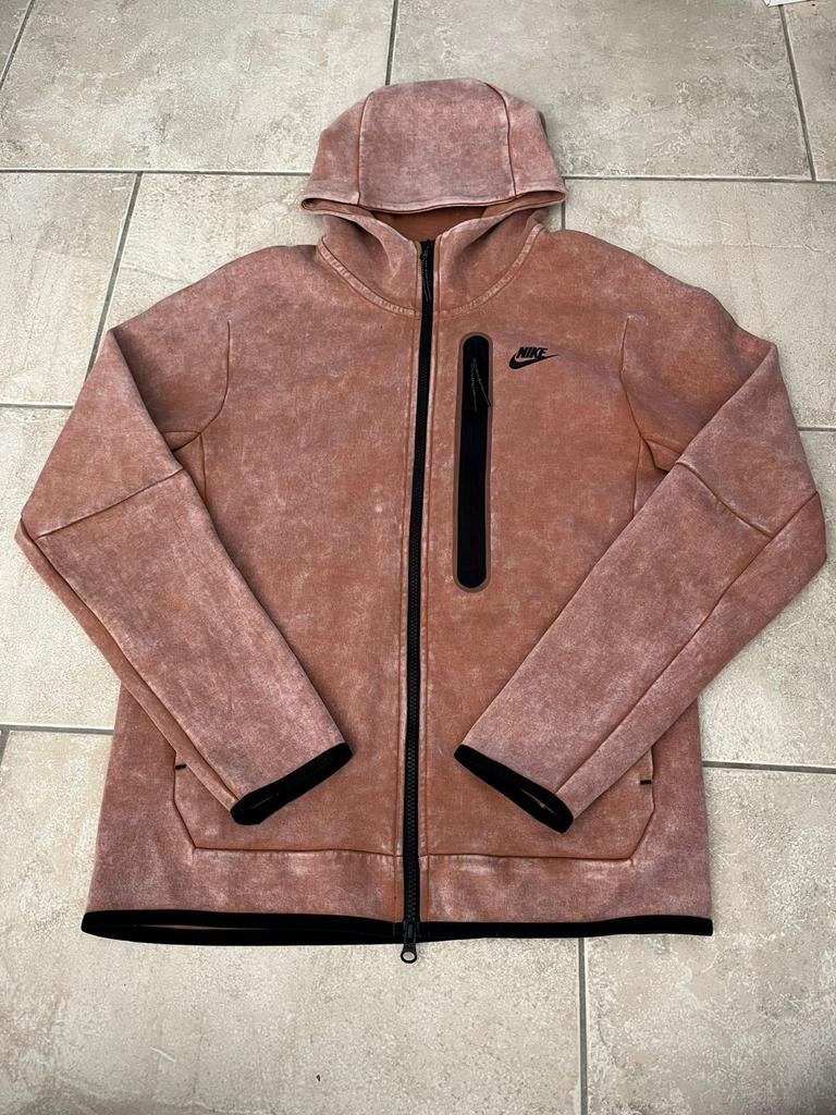 Nike Tech vest met capuchon Roze/Oranje - Zgan mt S, Nike, Oranje, Ophalen of Verzenden, Zo goed als nieuw