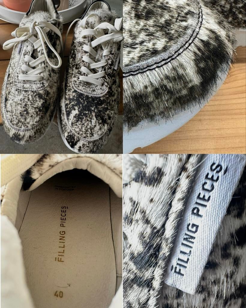 Filling Pieces Low Top "Pony Hair" Sneakers - Maat 40, Kleding | Dames, Zwart, Nieuw, Ophalen of Verzenden, Sneakers of Gympen