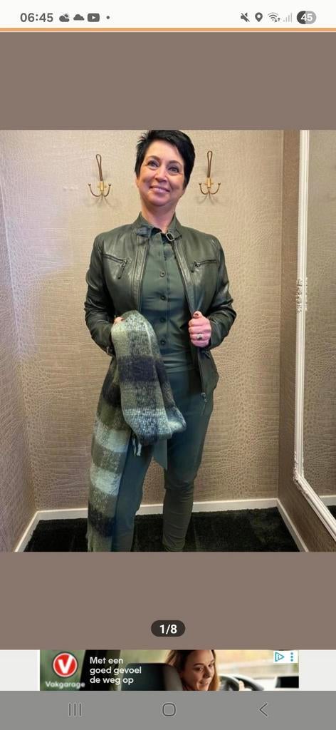 Leren jasje nieuw merk Dekkers mt 36 groen, Dekkers, Nieuw, Ophalen of Verzenden, Maat 36 (S)