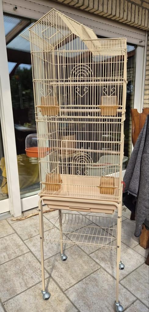 Papa Simba vogelkooi, Dieren en Toebehoren, Ophalen, Zo goed als nieuw, Metaal, Vogelkooi