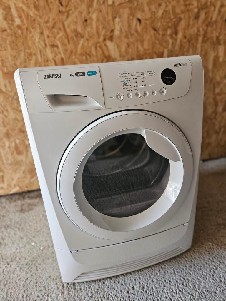 Zanussi Lindo 1000 droger 8kg autosense, Witgoed en Apparatuur, Wasdrogers, Anti-kreukfase, 8 tot 10 kg, Ophalen of Verzenden