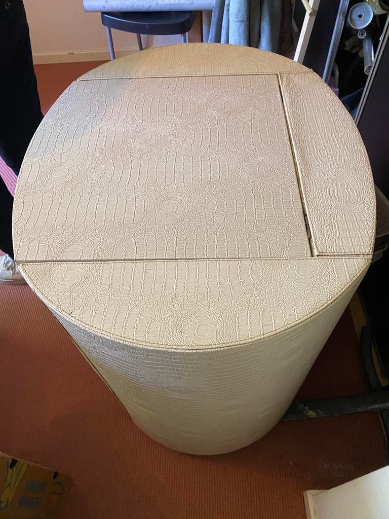 Vintage leren kaptafeltje, Huis en Inrichting, Tafels | Kaptafels, Ophalen of Verzenden, Zo goed als nieuw, 50 tot 100 cm, Minder dan 100 cm