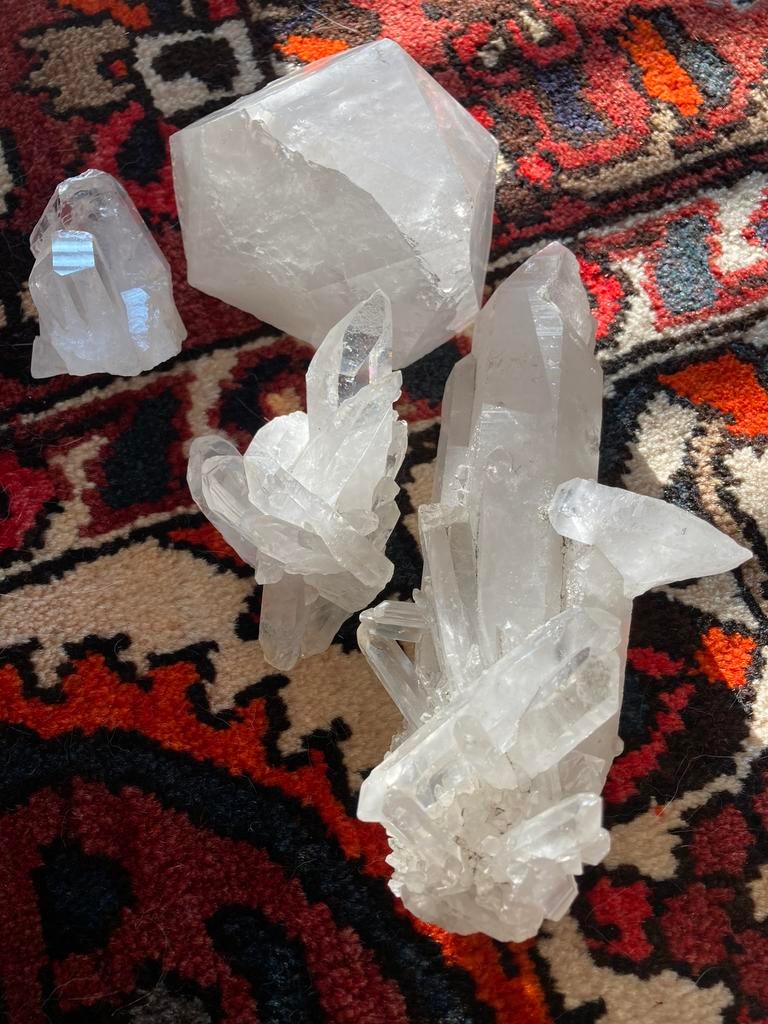 💎🦋Bergkristallen set groot lemurisch bergkristal, Ophalen of Verzenden