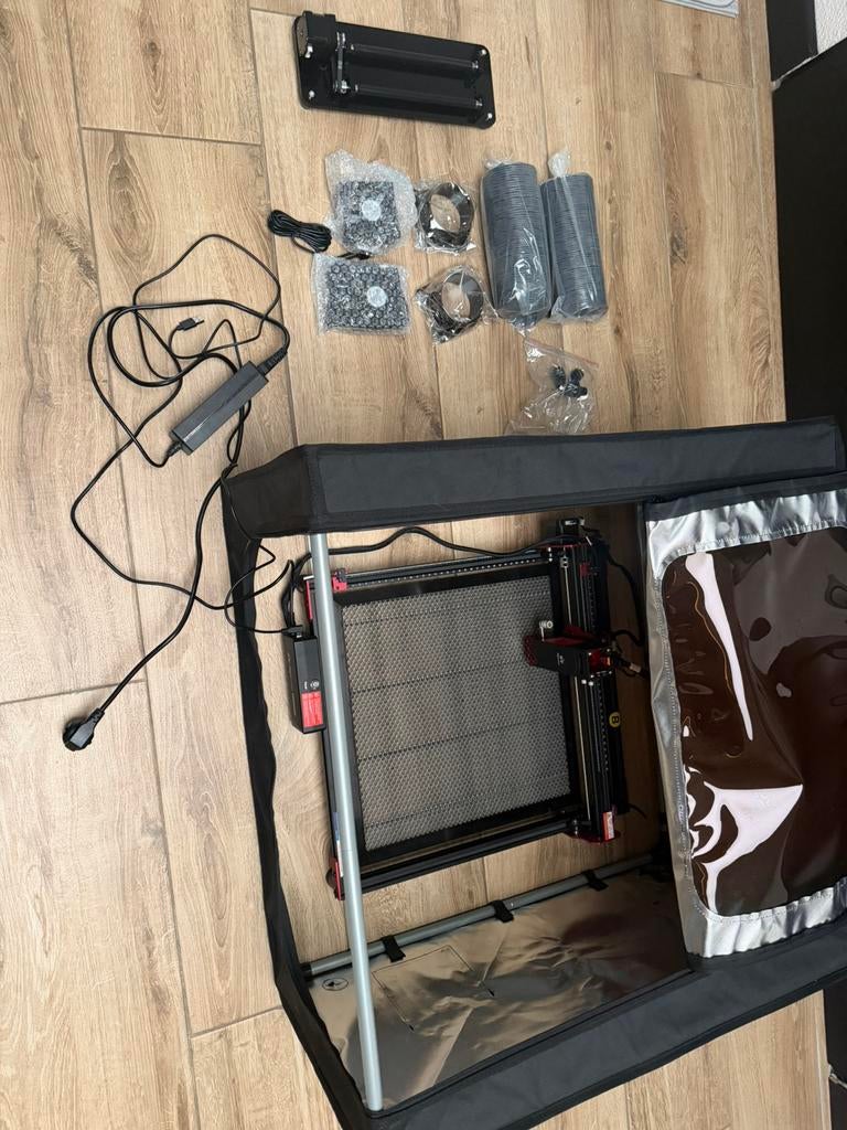 AlgoLaser DIY KIT graveer machine 10W met extra toebehoren, Hobby en Vrije tijd, Elektronica-componenten, Zo goed als nieuw, Ophalen of Verzenden