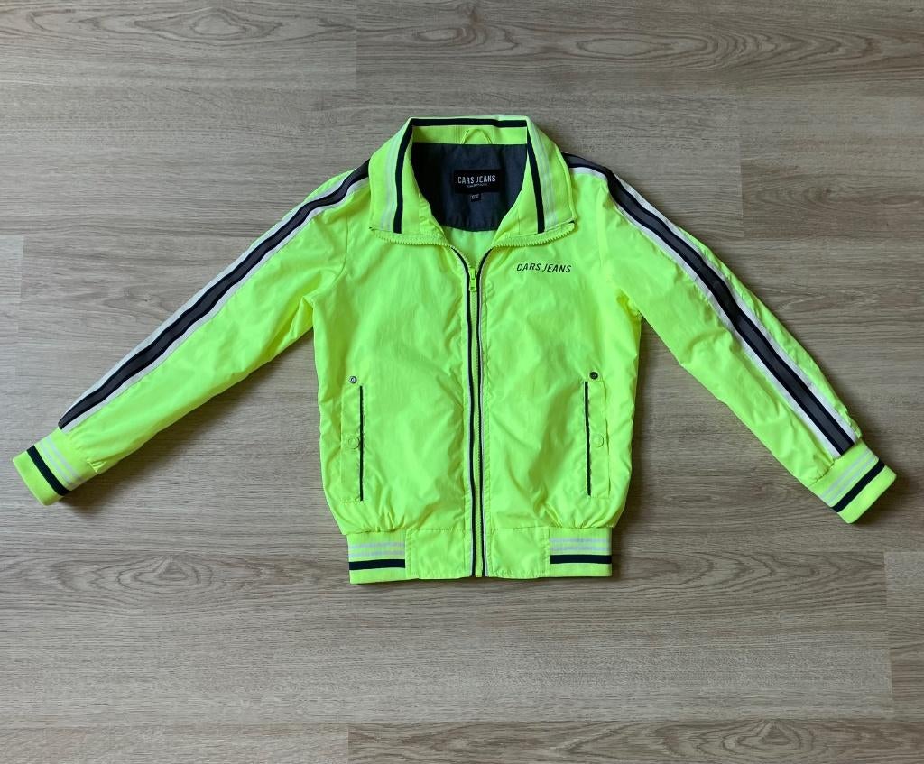 Neon geel zomerjack Cars mt 140, Ophalen of Verzenden, Zo goed als nieuw, Jas, Jongen