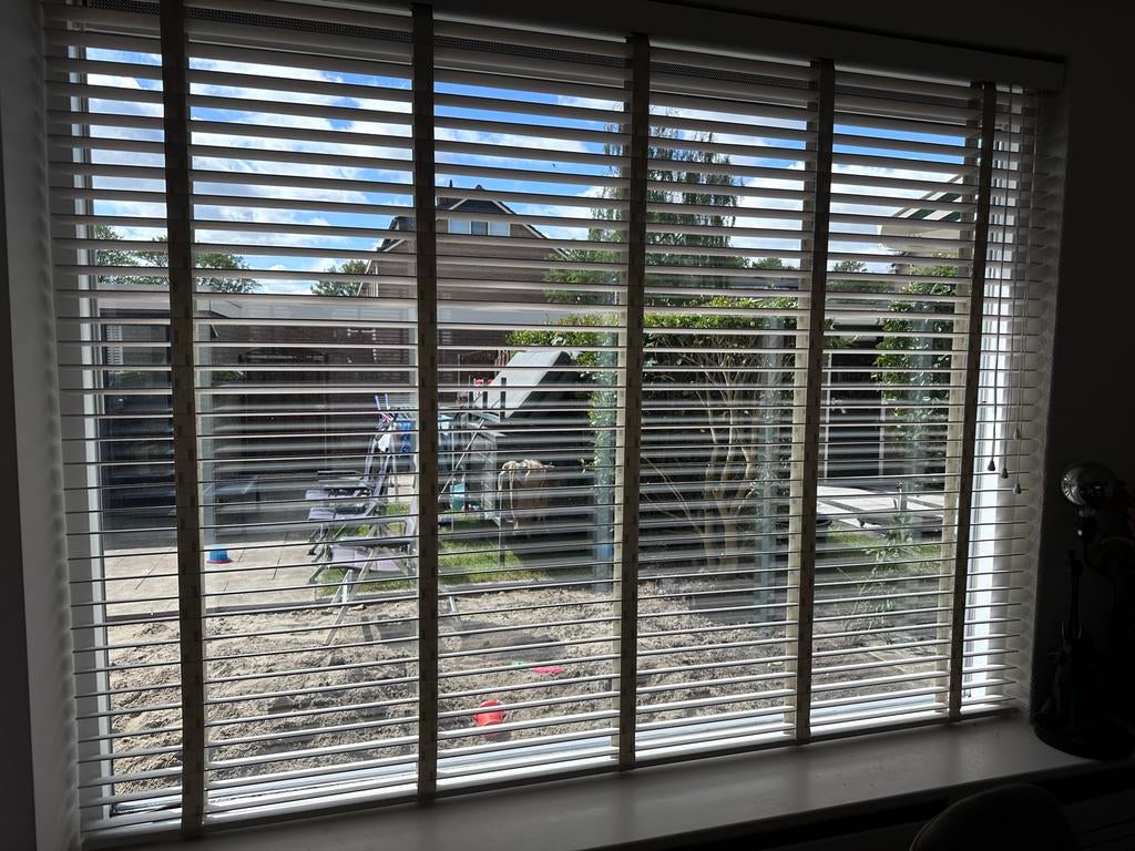 Jaloezie beige/crème, Ophalen of Verzenden, Gebruikt, Beige, 100 tot 150 cm