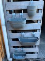 4 stuks Elho Vibia Bloempot Hanger Antraciet, Kunststof, Gebruikt, Ophalen of Verzenden, Overige vormen